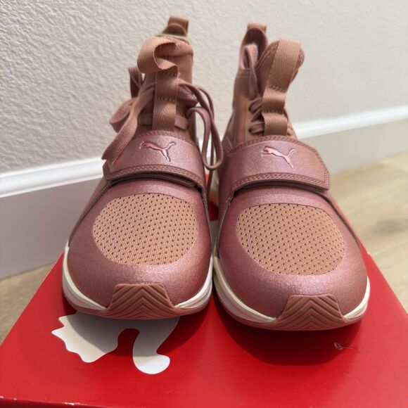 NIB Puma Phenom Womens Training Shoes Sneakers Metallic Rose Cameo Brown Size 6 - Picture 2 of 12